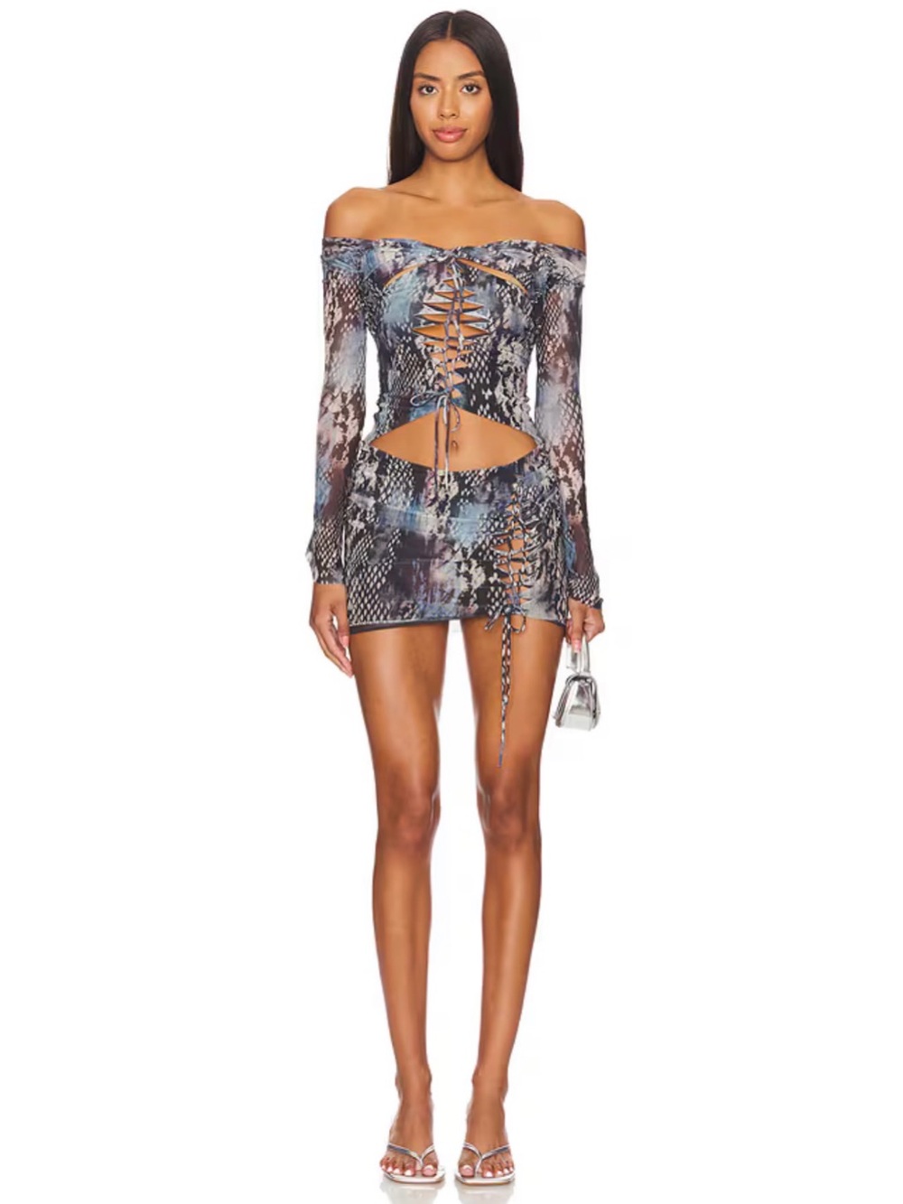 Jaded London Mini Dahna Macrame Dress